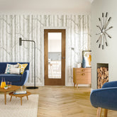 Pattern 10 Pre-Finished Internal Oak Door with Clear Glass